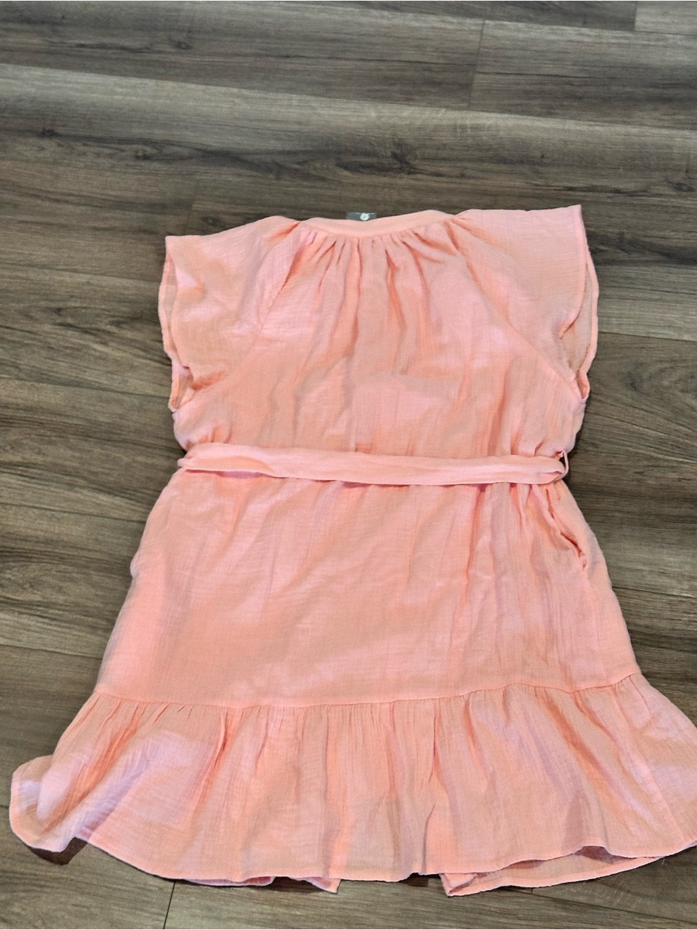NWT! Victoria Dunn St Tropez Cotton Gauze Button Down Dress in Peach Size XL - Picture 5 of 7